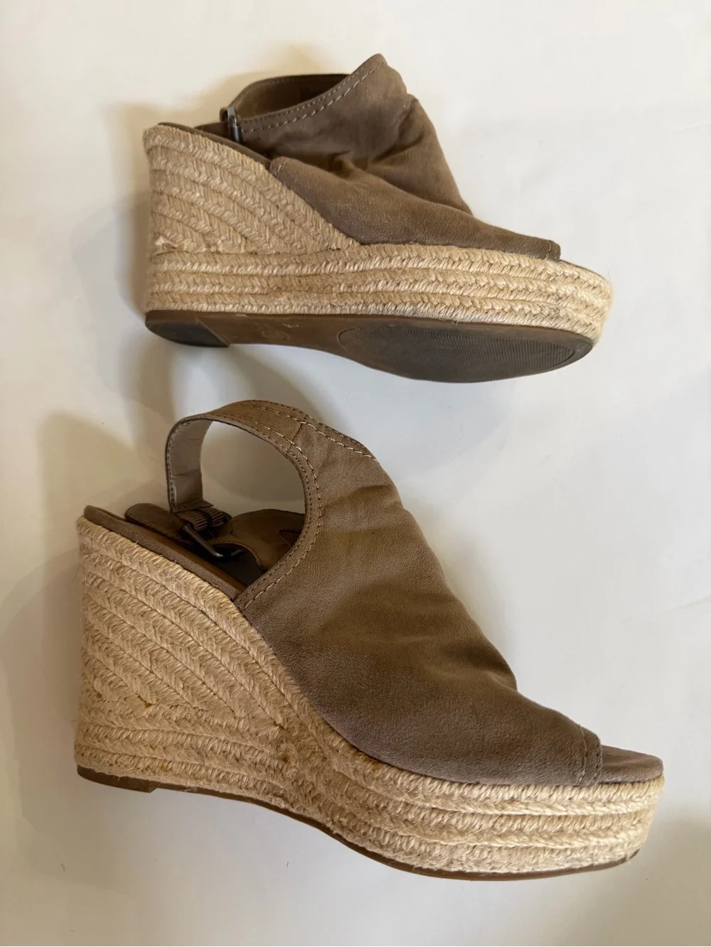 Universal Thread Taupe Espadrille Wedge Sandals Boho Size 7.5